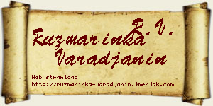 Ruzmarinka Varađanin vizit kartica